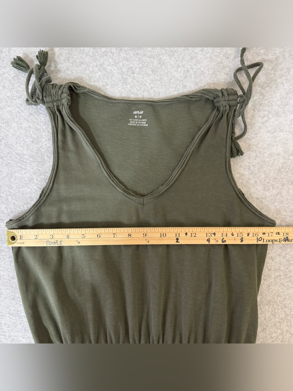 Aerie Pleated Romper Olive Green size Medium - Picture 11 of 16